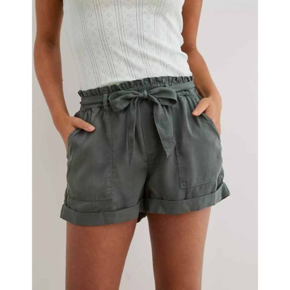 Aerie High Waisted Paper-bag Shorts